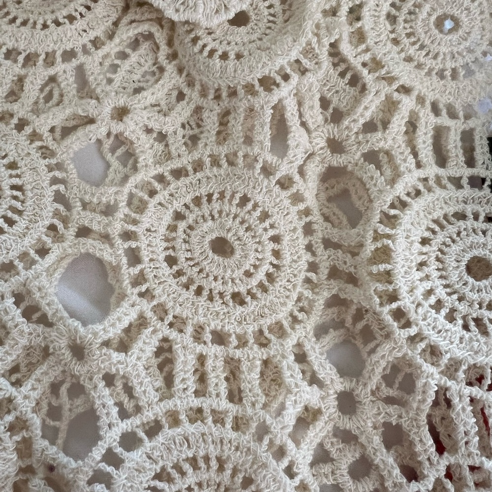 NWOT Cynthia Rowley Cream Lace Swim Coverup Shorts W/Scalloped Hem - Picture 9 of 10